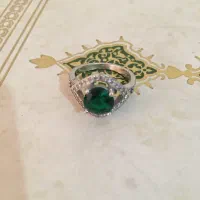 انگشتر زنانه نقره نگین سبز|جواهرات|تهران, شهرآرا|دیوار