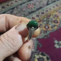 انگشترنقره عقیق سبز طبیعی