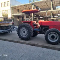 کاشت بذر گندم با دستگاه ۱۳ ردیفه