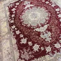 فرش ۱۲ متری ۲ تخته کارکرده سالم زرشکی جفت ۷ تومن