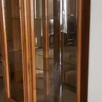 بوفه چوبی وتمام شیشه ای آینه دار