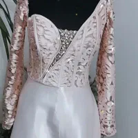 لباس مجلسی بلند فنر دوزی شده سایز ۴۰