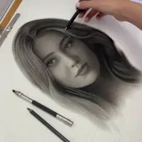 شروع کلاس آموزش طراحی چهره سیاه قلم و نقاشی کودکان