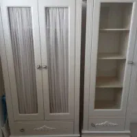 تخت ۱۹۰در۸۰ دو تیکه کمد تمیزه تمیز بدون یه خش|تخت و سرویس خواب|مشهد, راه آهن|دیوار