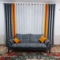 فروش پرده حریر ساده و مخمل شاین چاپی