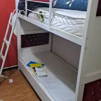 سلام تخت دوطبقه ام دی اف تمیز درحد نو|تخت و سرویس خواب|تبریز, |دیوار