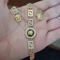 دورگردن وگوشواره ورساچ رنگ ثابت نو