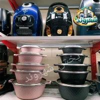 سرویس قابلمه ۱۰پارچه پلاتینیوم چدن گرانیت مقاوم