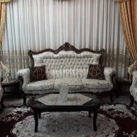 مبلمان ۹ نفره با میز جلو مبلی و ۲ عدد عسلی