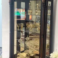 بوفه تمام چوب آینهدار|بوفه، ویترین، کنسول|نقده, |دیوار