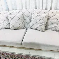 مبل راحتی ۹ نفره چوبی روکش پارچه ای|مبلمان خانگی و میز عسلی|تهران, ملکآباد|دیوار