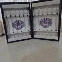 الک (پودرپاش)آرددوتایی استیل   .نی شیشه ای گلدار