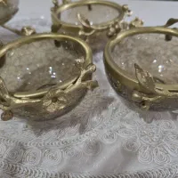 دست پیاله، برنجی،گل لادن|ظروف سرو و پذیرایی|اسلامشهر, شهرک مهدیه|دیوار