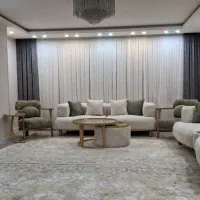 شال پرده رنگ طوسی نو نو