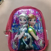 کیف مدرسه دخترانه صورتی  و دو عدد کوله پشتی خارجی