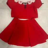 بلوز دامن قرمز ترک