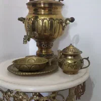 سماور پایه برنزی|کلکسیون اشیاء عتیقه|مشگین شهر, |دیوار