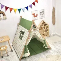 چادر کودک طرح کلبه چادر بچه گانه اسباب بازی خردسال