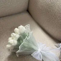 دسته گل عروس/گل لاله عروس/گل رز /گل شیپوری/گل ترند|گل مصنوعی|رشت, رشتیان|دیوار