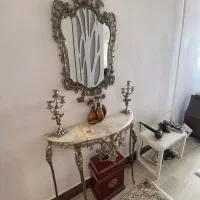 لوستر ساعت آینه شمعدان برنزی|لوستر و چراغ آویز|تبریز, |دیوار