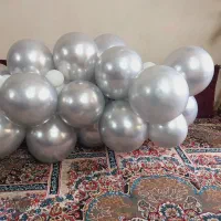 ریسه بادکنک تم نقره ای سفید فقط ۲۵۰ تومن