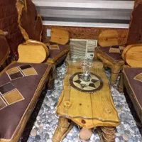 مبلمان چوبی روستیک|مبلمان خانگی و میز عسلی|چالوس, |دیوار