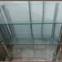 میز شیشه ای سه طبقه