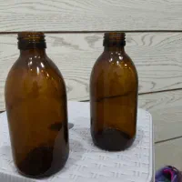بطری شیشه ای شربت 250cc به همراه در
