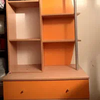 تخت خواب دو طبقه، میز تحریر ،دراور با کتابخانه|تخت و سرویس خواب|تبریز, |دیوار