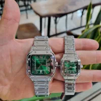 ساعت ست کارتیر صفحه سبز