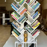 کتابخانه و قفسه کتاب مدل درختی ۸ سفید|کتابخانه، شلف، قفسه‌های دیواری|تبریز, |دیوار