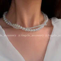 گردنبند دولاین مروارید طبیعی