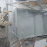 استاد کار و کارگر  رنگ کار پودری الکترو استاتیک