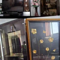 فروش کمد ویترینی و تلویزیون و عدد قاب
