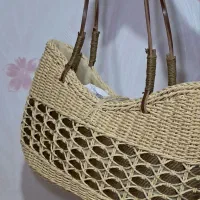 کیف حصیری کاردست ،داخل استردوزی|کیف، کفش، کمربند|پاکدشت, پاکدشت (مامازند)|دیوار