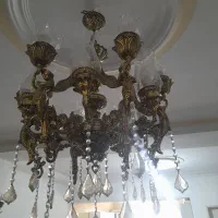 لوستر برنجی ۶شاخه ۱۲شعله