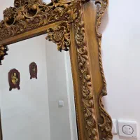 اینه قدیمی چوبی انتیک|بوفه، ویترین، کنسول|زرندیه, |دیوار