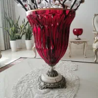 ست بلور چک  پایه برنز مناسب جهیزیه