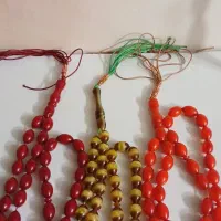 سه تا تسبیح کهربا گندمی