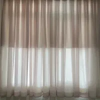 دو عدد پرده حریر  به همراه والان جنس ترک سالم