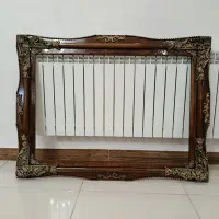 قاب تابلو فرش طرح پرند چوبی سایز 70 در 100سانتیمتر