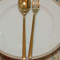 قاشق چنگال طلایی