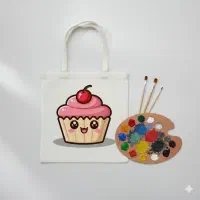 ورکشاپ پخت کاپ کیک و نقاشی روی کیف پارچه ای دامغان