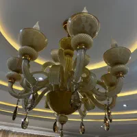 لوستر هشت شاخه کریستالی|لوستر و چراغ آویز|رشت, رشتیان|دیوار