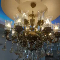 لوستر تمام برنز سنگین|لوستر و چراغ آویز|قم, حنیف نژاد|دیوار