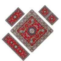 رومیزی و رانر ترمه ۵ تکه حسینی یزد