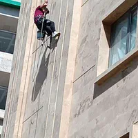 شستشوی نما نماشویی راپل نانو بندباز پیچ رول شیشه