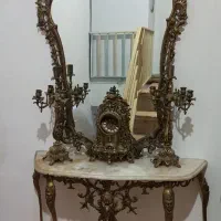 آینه شمعدان وساعت برنجی