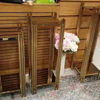 میز سه تیکه فلزی طلایی