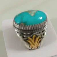 دو عدد انگشتر فیروزه نیشابوری اصل رکاب نقره 925|جواهرات|تهران, نیروی هوایی (پیروزی)|دیوار